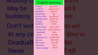 Daily use English sentence  English learning  Speaking English in Hindi shorts english trending [upl. by Airod]