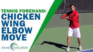 TENNIS FOREHAND  Chicken Wing Elbow Move In Tennis [upl. by Curkell]