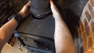 Wood burning stove installation detailed How to [upl. by Haimarej462]