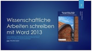 WissenschaftlichesArbeiten Teil2 2013  mit Word 2013  von Professor Heesen Hochschule Ansbach [upl. by Luhey200]