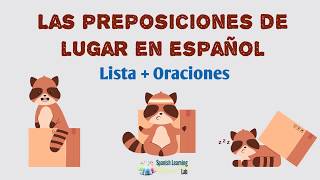 Las Preposiciones de Lugar en Español Lista  Oraciones [upl. by Ayatan]