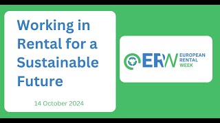 ERW Working in Rental for a Sustainable Future Webinar [upl. by Holsworth562]