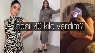 NASIL 40 KİLO VERDİM I kilo verirken bir günde ne yedim günlük vlog [upl. by Animor]