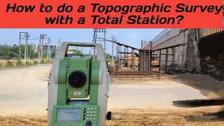 Topography Survey in Leica TS06  How to record Topo in Leica Total Station [upl. by Relluf201]