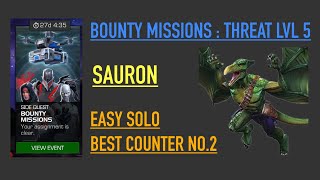 MCOC  Bounty mission  Sauron  easy solo  best counter  threat level 5 [upl. by Enomaj]