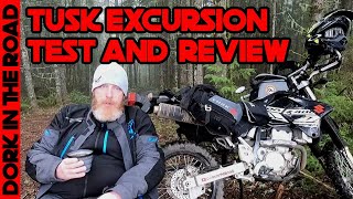 Through the Rain Mud and Snow Tusk Excursion Rackless Dual SportADV Luggage Field Test and Review [upl. by Naivaf]