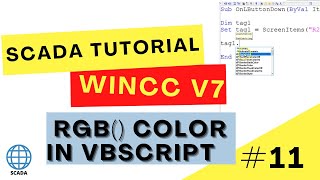 How to change color by pressing a button with a script  WinCC V7 tutorial VBScript 11 [upl. by Orlando999]