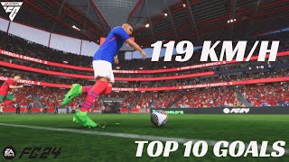 FC 24  TOP 10 POWER SHOT GOALS 2  PC HD [upl. by Mollee]