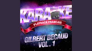 Lindifférence Karaoké Playback avec choeurs Rendu célèbre par Gilbert Bécaud [upl. by Liana]