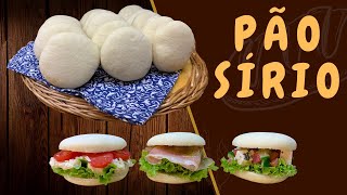 Pão Sírio  Perfeito para pequenos lanches [upl. by Atirac]