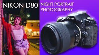 Nikon D80  Night Portrait Photography [upl. by Necila]