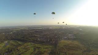 C47 Dakota Parachute Jump on Renkum Netherlands 80th Anniversary Market Garden  Pathfinder UK [upl. by Dumanian910]