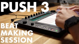 Ableton Push 3  Sampled beat making session [upl. by Nairdna]