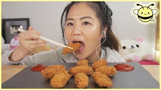 ASMR DEEP FRIED OYSTERS  Eating Sounds  No Talking [upl. by Ttessil924]