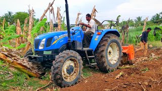 New Holland 5510 excel 4wd tractor User feedback  rotavator and creeper performance  Part  1 [upl. by Eusoj]