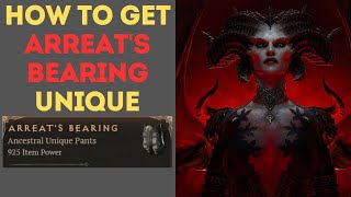 How to Get Arreats Bearing Unique in Diablo 4 [upl. by Eus]