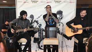 Motionless In White Performing quotVoicesquot Live In Tampa RARE Acoustic set [upl. by Hammel]