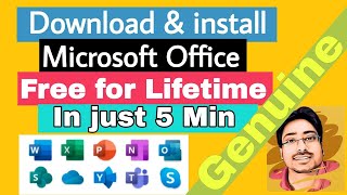 how to download amp install lifetime free microsoft office 2019 for windows 10 amp 11 free ms office [upl. by Eneri466]