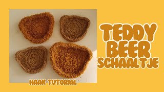 Teddybeer schaaltje  HAAK TUTORIAL [upl. by Orel]