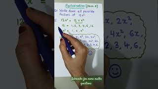 Factorisation  Grade 8 maths Factors of 12 Factors of X square [upl. by Hannus362]