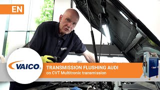 Transmission flush Audi Multitronic  VAICO EXPERTKITS V103231XXL for CVT transmission [upl. by Meehar]