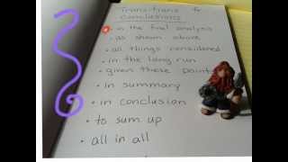 Using Transition Words amp Phrases [upl. by Corinne545]