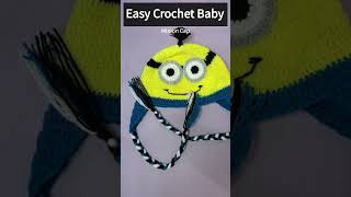 Minion crochet baby cap  Crochet Minion hat tutorial  Easy crochet baby cap [upl. by Bliss117]