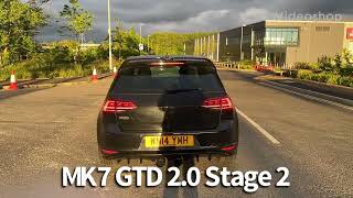 Golf MK7 GTD Stage 2 Straight Pipe  Hardcut Limter [upl. by Yrailih]