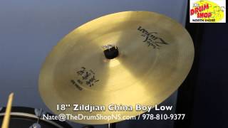 Zildjian China Boy Low 18  The Drum Shop North Shore [upl. by Latoye]