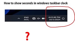 seconds in windows taskbar clock windows 11 popular youtube tricksforwindows [upl. by Campball223]