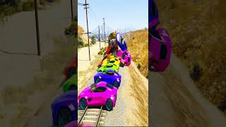 GTA 5 Train vs Car Crash Challenge  gta5 [upl. by Etnecniv]