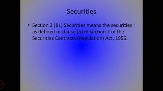 Securities 281 of Companies Act2013 [upl. by Kitrak507]