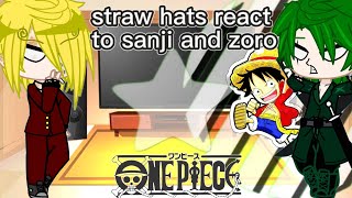 straw hats react to sanji and zoro 《one piece 》 ☆ Not Ship ☆  gacha ultra [upl. by Llehcal609]