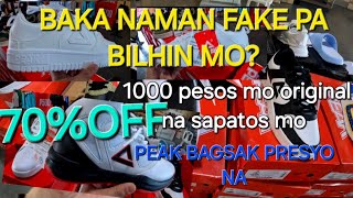 70OFF ALL ORIGINAL PEAK SHOES BAGSAK ANG PRESYOMADAMING MAGANDANG SAPATOS NAKA DISCOUNT [upl. by Hamirak]