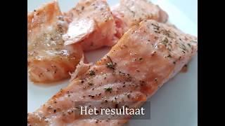 Zalm uit de airfryer  Recept  NLBE  Plezierindekeukennl [upl. by Nod]