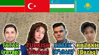 Tatar vs Turkish vs Uzbek vs Kazakh How Similar Are They [upl. by Anthiathia921]