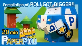 Special compilation 8  Poli got bigger Relay  Paper POLI PETOZ  Robocar Poli Special [upl. by Analak17]