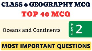 Best MCQ Oceans and Continents  NCERT Geography MCQs mcqncert [upl. by Irra]