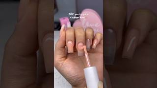 Gel x  rubber base nails fyp [upl. by Neerroc]