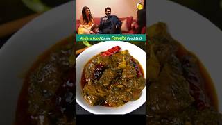 poojahegde favourite andhra food ranadaggubati gongurachicken gonguramutton biryani [upl. by Euf]