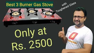 Best 3 Burner Gas stove  3 burner glass top gas stove  3 burner gas chulha  गैस चूल्हा  chulha [upl. by Bertsche]