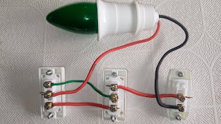 two way switch 3 phase changer connection  with 1 light  by fet electrical [upl. by Alyosha]