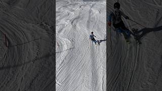 Slalom run from the drone😍 ski alpineskiing skiing skimountain snowboarding skiracing snow [upl. by Renata834]