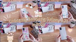 🔸️Unboxing Samsung Galaxy A71 in 2023🌷✨️ Aesthetic unboxing‼️🌺 [upl. by Scarito358]