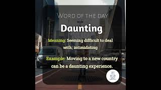 quotWord of the Day Daunting 🌟  Expand Your Vocabularyquot englishplanet786 shorts [upl. by Martres]