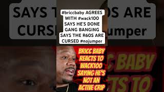 briccbaby AGREES WITH wack100 SAYS HE’S DONE GANG BANGING SAYS THE R60S ARE CURSED nojumper [upl. by Hcirdeirf129]