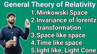 Minkowski space time  four dimensional space time continuum  spacelike timelike lightlike interval [upl. by Arakihc]