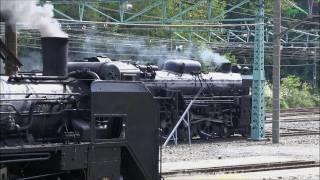 SL重連レトロみなかみ 水上駅入れ替え C61 20C58 363 Steam Locomotive switching [upl. by Silvano]