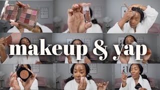 1hr grwm☕️  lets facetime and do makeup  try a new eyeshadow palette amp bronzer  Andrea Renee [upl. by Coleman]