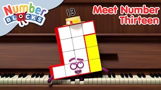 Numberblocks  All About Number Thirteen  Meet the Numbers  Learn to Count [upl. by Inaoj373]